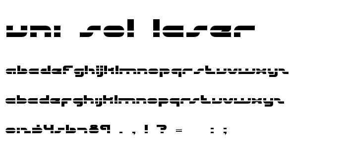 uni-sol laser font